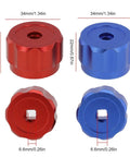 2 Pack Round Wheel Handle Made Of Aluminum Alloy For Refrigeration Gauges And HVAC Control Valves Easy Grip Knobs