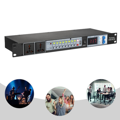 Hella Reliable 10 Outlet Power Sequencer Conditioner With 2000 Watt Surge Protection For Pro Audio Studios And Home Theater with USB ports.