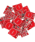 20 Pieces TTP223 Capacitive Touch Switch Modules With Self Locking And Jog Modes For Arduino Projects, red 15x11mm sensors