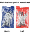 Top Tier 20-Piece Hex Key And Sae Wrench Combo Set For Auto Repair Garage Work Portable Tool Kit Heat Treated Alloy Steel For Diy Pros, metric and SAE in bags