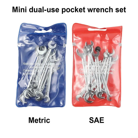 Top Tier 20-Piece Hex Key And Sae Wrench Combo Set For Auto Repair Garage Work Portable Tool Kit Heat Treated Alloy Steel For Diy Pros, metric and SAE in bags