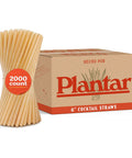 Bulk Agave Straws 6 Inch 2000 Count Sustainable And Compostable Drinking Straws Made From Upcycled Agave Plant Fiber Long Lasting And Durable Won't Get Soggy Perfect For Parties And Everyday Use. 6 inch cocktail straws with 2000-count box