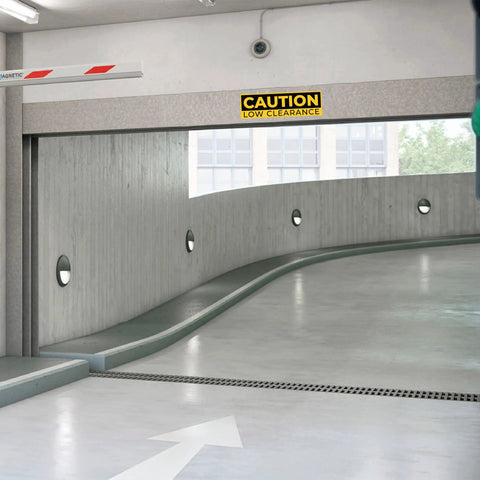 Watch Your Head Caution Low Clearance Signs 3 Pack 10x3 Inch Vinyl Decals Self Adhesive Weatherproof Non Rusting Easy To Apply For Roads Fields Shops Warehouses Construction Sites Durable High Visibility on parking garage beam