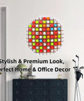 Rad Ball Shaped Golf Ball Display Case for Collectors, holds up to 78 golf balls, wall-mounted, wooden, colorful golf balls, home decor
