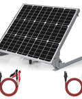 50W 12V Solar Panel Charger Kit With Ultra Smart MPPT Controller Waterproof Battery Maintainer Adjustable Mount Bracket