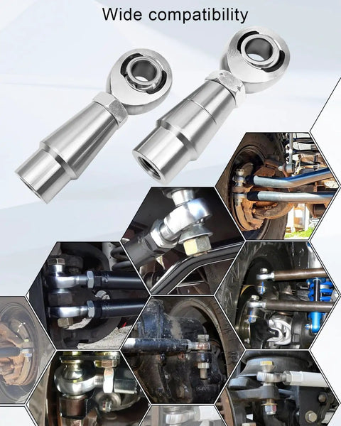 Heavy Duty One Half Inch Heim Joint Rod End Kit With Tube Adapters And Jam Nut For One Inch Tubing in steering and suspension use