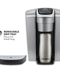 All In One Single Serve Coffee Maker With Strong Brew Power And Temperature Control, Iced Coffee Ready, brushed silver finish