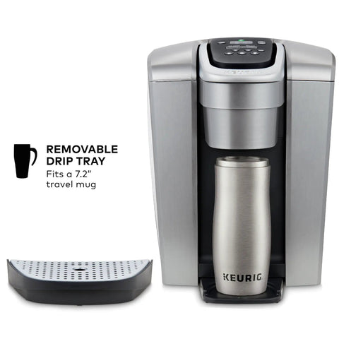 All In One Single Serve Coffee Maker With Strong Brew Power And Temperature Control, Iced Coffee Ready, brushed silver finish