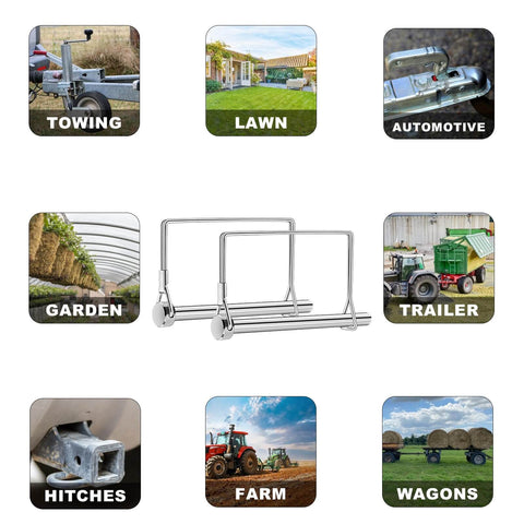 6 Pack Trailer Coupler Pins 5-16 Inch by 4 Inch Heavy Duty Square Towing Hitch Pins for Trailer Safety in various applications