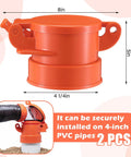 Foot Pedal RV Sewer Cap 4 Inch Odorless Easy Thread Into Standard PVC Collar Female Sewer Cap in bright orange