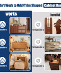 Image illustrating cabinet types that work with Dead On Accuracy Cabinet Drill Jig For Perfect Handle Alignment and Drawer Pull Placement.