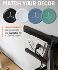 2.25-Inch Mini Cord Hiders For Wall Cable Management, multiple color grommets, conceal cables behind wall near mounted desk