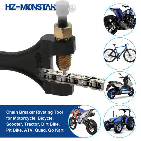 Chain Breaker Tool For 420 428 520 525 528 530 Chains Built For Dirt Bikes ATVs Quads Go Karts Scooters Motorcycles And Bicycles