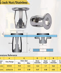 Top Notch Zinc Plated Jack Nuts And Threaded Inserts For Fastening In Wood Steel Or Pressboard With No Sweat Install Tight Petal Lock and Built Tough Grip for any Serious Hardware Job.