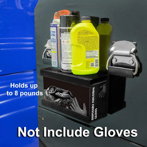 Heavy Duty Magnetic Glove And Tissue Holder Snaps Tight To Rolling Toolboxes And Steel Surfaces Holds Eight Pounds For Grease Monkey Quick Pick Access Zero Sweat Cleanup Two Pack Kit