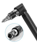 90 Degree Right Angle Driver Extension Kit with 11.6 Inch Bendable Soft Shaft and bits, close-up view