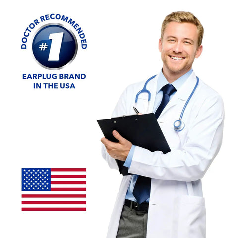 Doctor endorsing Snore Blockers Soft Foam Earplugs 100 Pairs in a Tub Individually Wrapped High NRR 32 dB SNR 37 dB product