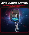 Close-up of Two Pack Universal MultiCode Gate Opener Remote 3089 308911 with long-lasting 12V battery feature.