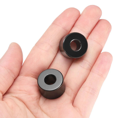 Top Shelf 10 Pack Stainless Steel Spacers 5/16 Bore 3/4 Outer Diameter Half Inch Length Heavy Duty Rod Standoffs held in hand