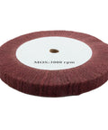 Premium Non-Woven Flap Wheel 320 Grit Nylon Fiber Polishing Disc For Foredom Tools, round brown disc for polishing metal or wood.