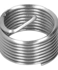 Close-up of stainless steel wire thread sleeve from 20 Pack M14 x 1.25 Thread Repair Inserts in 14mm length for damaged threads.