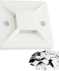Close-up of X Large Cable Tie Mounts 100 Pack with Adhesive Backing or Screw Holes for Permanent Hold in home or office.
