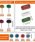 185 Piece Wool Felt Polishing Kit With Sanding Drum For One Eighth Inch Shank Rotary Tools Includes Buffing Wheels