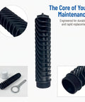A4721860095 Oil Filter Support Insert For Freightliner Detroit Diesel DD15 Engine core part, black plastic, for coolant module.