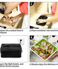 Portable Oven For Reheating On The Go Mini Electric Lunch Warmer Box Heats Raw Foods In Office Travel Potlucks And Home Kitchen 110V Personal Food Warmer demonstration