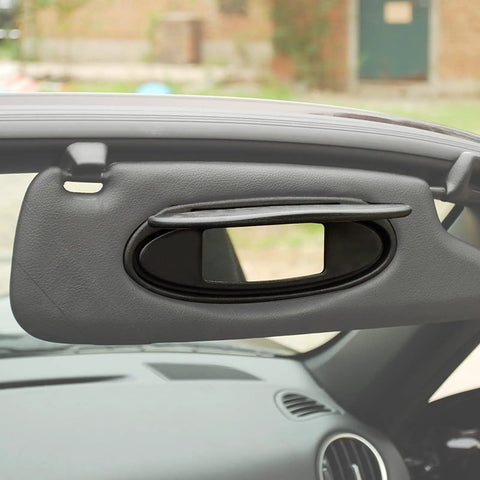 Replacement Sun Visor Vanity Mirror Covers Pair For Porsche 996 997 911 986 987 Boxster Cayman 1996-2010 installed on driver side