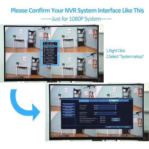 Screen showing setup instructions for 1080P Wireless Outdoor Camera For Replacement Or Extra Cam, High Resolution IR Cut Night Vision 65ft