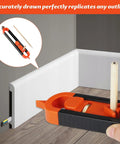 Multi Piece Adjustable Scribing Tool With Solid Locking Mechanism For Rough Carpentry And Trim Work Tough As Nails outlining a corner.