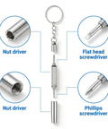 Stainless Steel Glasses Screws And Sunglasses Repair Kit 600 Piece Set With Rust Proof Micro Fasteners For Prescription Eyewear nut and screwdriver tools displayed.