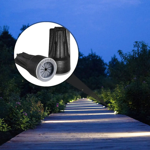 50 Pack Waterproof Wire Nuts Black Medium Tough As Nails Direct Burial For Outdoor Landscape Lighting