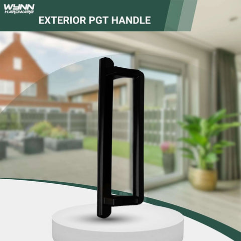 10 Inch Sliding Glass Door Handle Replacement For Patio Doors With 3 7/8 Inch Center Hole Spacing Black Aluminum Handle Set For Interior And Exterior Use No Fuss Durable Patio Glass Door Hardware Easy Install
