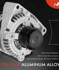 Alternator For Chevy Silverado 1500 2014 To 2019 And Silverado 2500HD 3500HD 4500HD 5500HD 6500HD Tahoe Express Suburban GMC Sierra 1500 Limited Yukon XL 12V 150A Six Groove Pulley CW, die-cast aluminum alloy