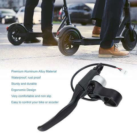 Electric Scooter Left Hand Brake Lever With Bell Hall Effect Waterproof Aluminum Alloy Handle Controller Replacement
