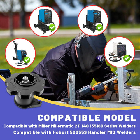 Heavy Duty Wire Spool Adapter Hub Replacement Kit For Miller Millermatic And Hobart Welders Delivers Knockout Black Plastic And Steel Design For No Fuss Hookups And Smooth Runs