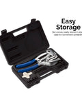 Handheld Power Punch Kit For Precise Holes In Sheet Metal Up To Sixteen Gauge With Chrome Vanadium Cr V Punches in storage case