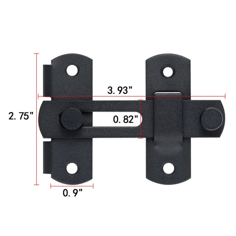 Four Pack Brushed Nickel Stainless Steel Barn Door Latches 3.93 Inch By 2.75 Inch Gate Flip Sliding Door Lock Bi Fold Door Lock
