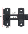 Four Pack Matte Black Stainless Steel Barn Door Latches For Sliding Bi Fold Gates And Cabinets 3.93 In By 2.75 In Rustic Antique Gate Lock