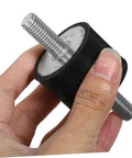 Heavy Duty Rubber Vibration Reduction Mounts For Equipment, Shock Absorber Isolators For Fitness Gear, HVAC Units, Bicycles And Air Compressors, Built Tough To Damp Vibration And Prevent Deformation, black threaded rubber mount