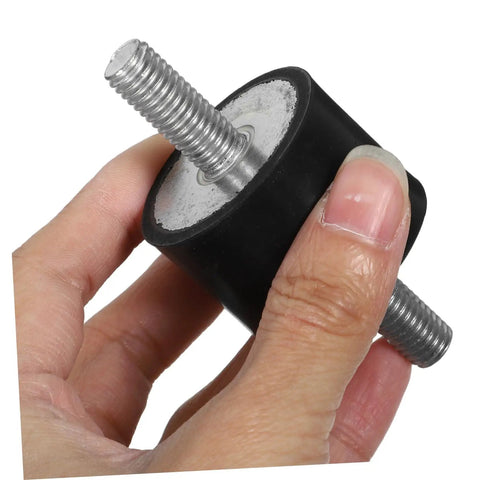 Heavy Duty Rubber Vibration Reduction Mounts For Equipment, Shock Absorber Isolators For Fitness Gear, HVAC Units, Bicycles And Air Compressors, Built Tough To Damp Vibration And Prevent Deformation, black threaded rubber mount