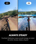 Comparison of stabilization with 8K 360 Degree Action Camera Go To Starter Bundle With Waterproof Build on a bike ride.