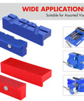 Magnetic TPU Vise Jaw Pads Kit With 2 Pairs Of 4 And A Half Inch Jaw Pads Pro Grade Multi Groove And Waffle Surface Sets visible