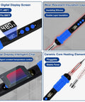 Must Have Soldering Iron Heat Set Kit For 3D Printing Enthusiasts, 90W Digital Soldering Iron with LED display and ceramic heating.