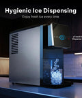 Ultimate Countertop Nugget Ice Maker Featuring Auto Drop Ice And No Sweat Self Cleaning Routine That Cranks Out 33 Pounds Of Soft Chewable Ice Daily For Totally Chill Weekend Gatherings And Quick Home Hydration, stainless steel finish.
