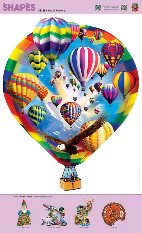 500 Piece Shaped Jigsaw Puzzle Hot Air Balloons For Adults Family And Youth Large 19.09 By 24.26 Inches Fun To Put Together