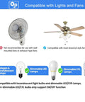 Ceiling Fan Remote Control Replacement With 3 Speed Light Dimmer And Color Changing Modes Remote Only compatibility guide showing fan and bulb types