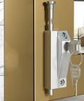 Alloy And Stainless Steel Patio Door Lock With Keyed Bolt Lock Easy Installation Sliding Glass Door Security Lock For Window And Patio Doors Anti Lift And Childproof Auxiliary Lock Durable Rust Resistant Construction Includes 2 Sets In Silver installed on door